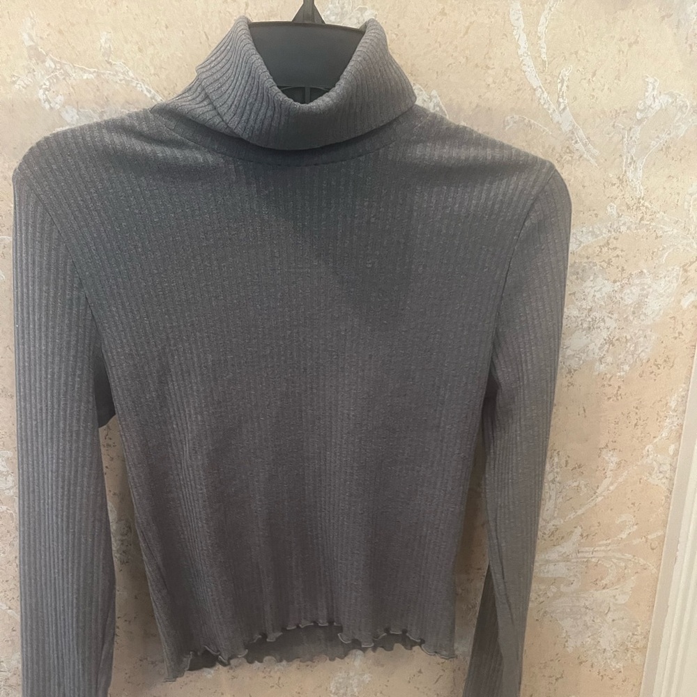 Gray turtleneck